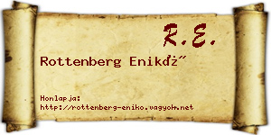 Rottenberg Enikő névjegykártya